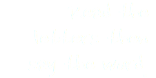 Read the letters then say the word.