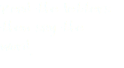 Read the letters then say the word.